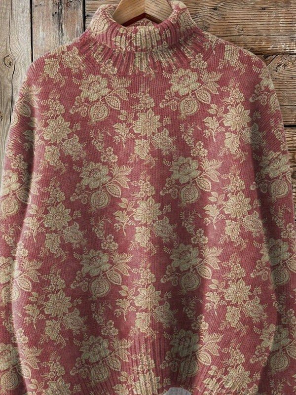 Joyce | Retro Floral Pattern Sweater