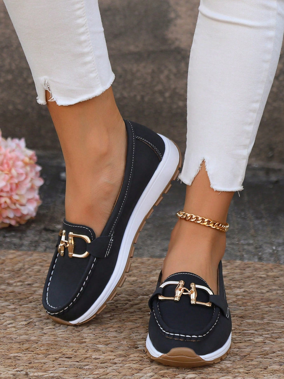 Elly - Stylish Buckle Loafers