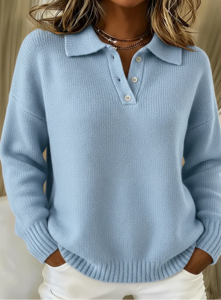 Olivia | Knitted Polo Sweater