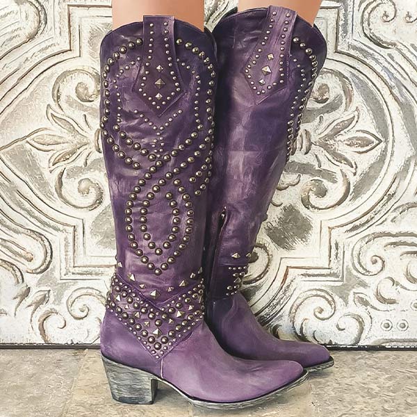 Seliora | Western Knee High Boots