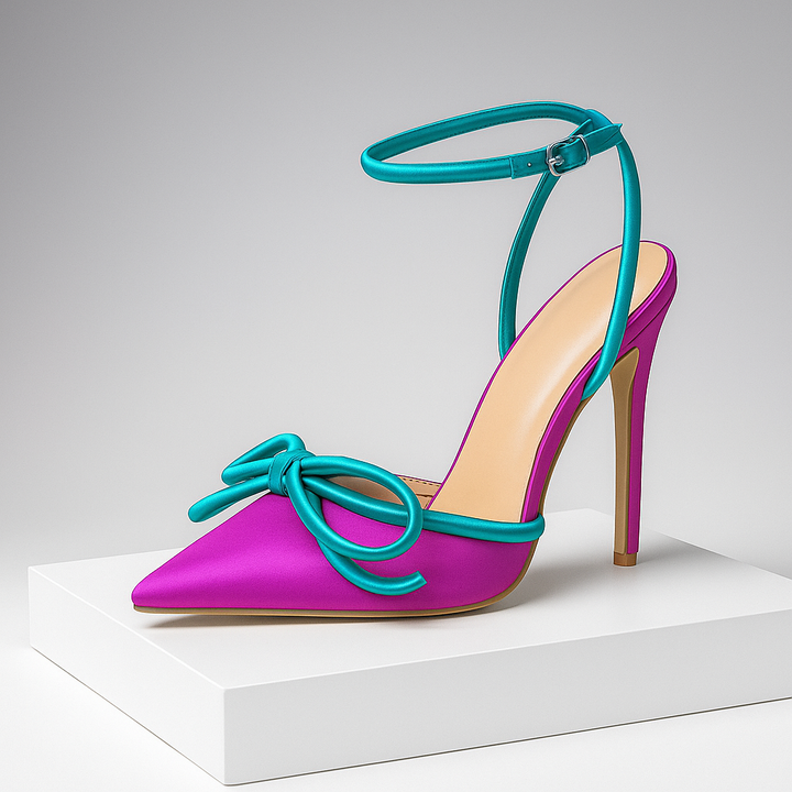 Seloria Bow-Embellished Stiletto Heels