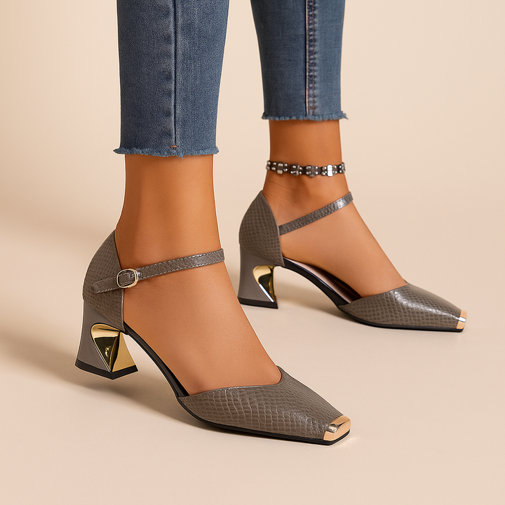 Valencia Stiletto Heels with Metal Tip