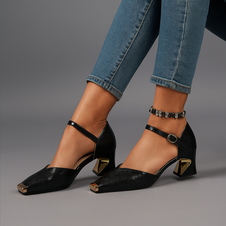 Valencia Stiletto Heels with Metal Tip