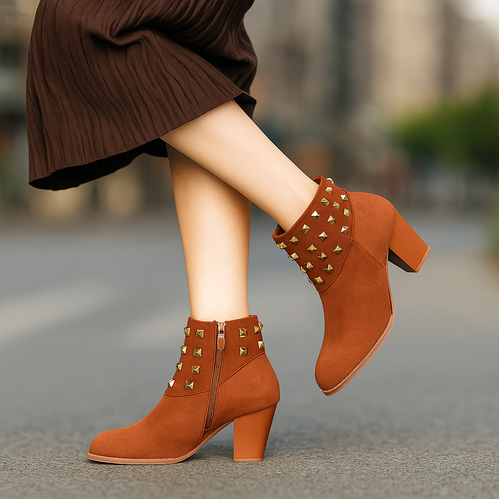 Corvella Studded Ankle Boots