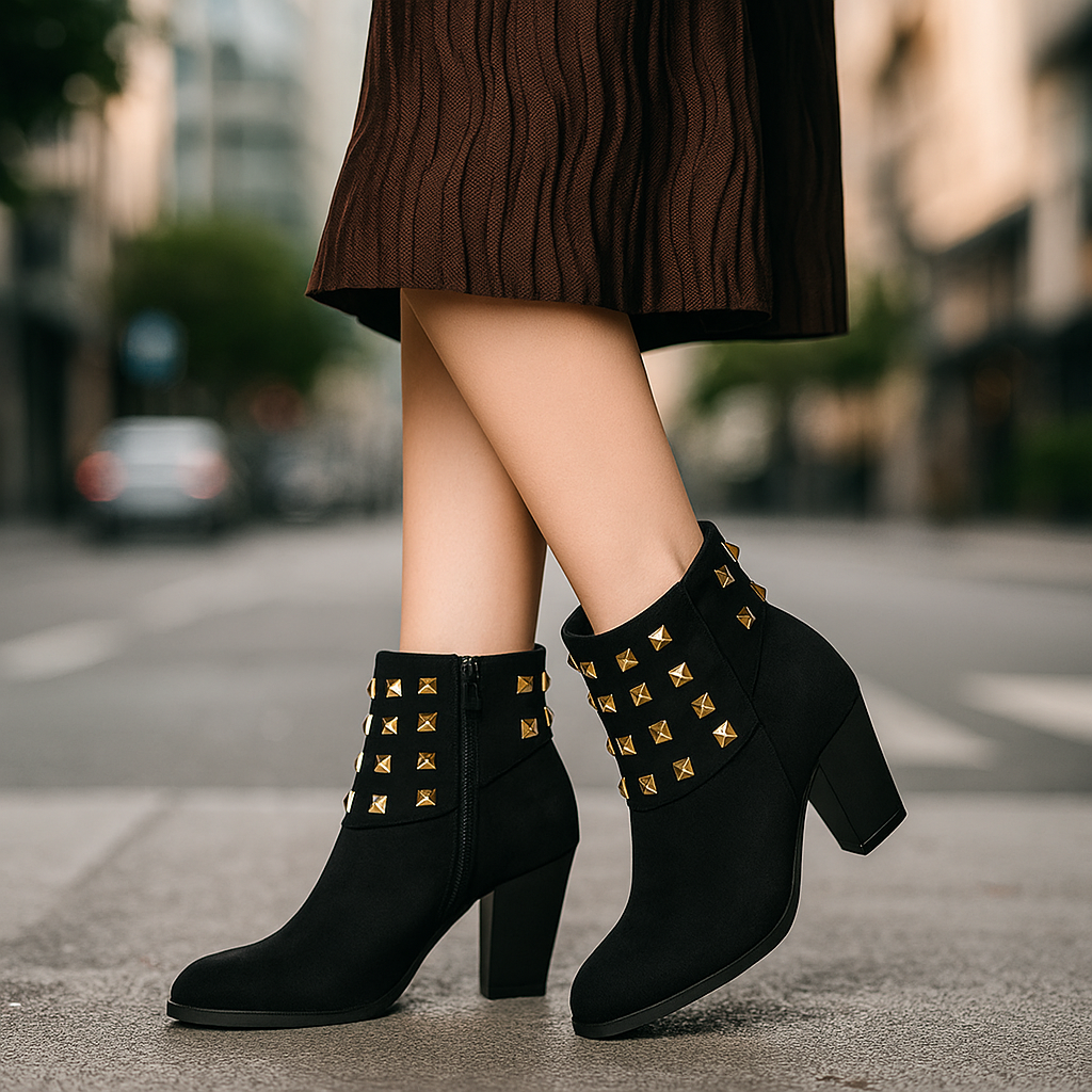 Corvella Studded Ankle Boots