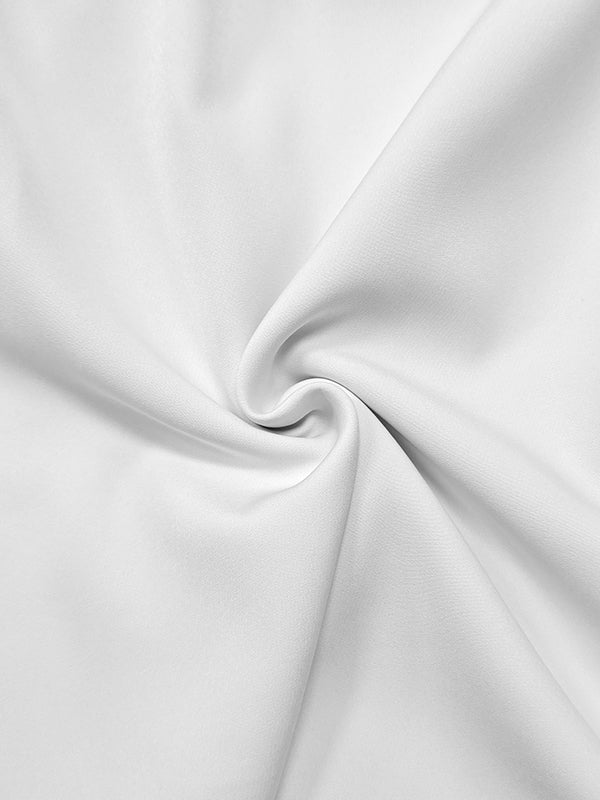 Loose-Fitting Half Sleeve Maxi Dress with Belt and Deep V-Neck in Solid Colors