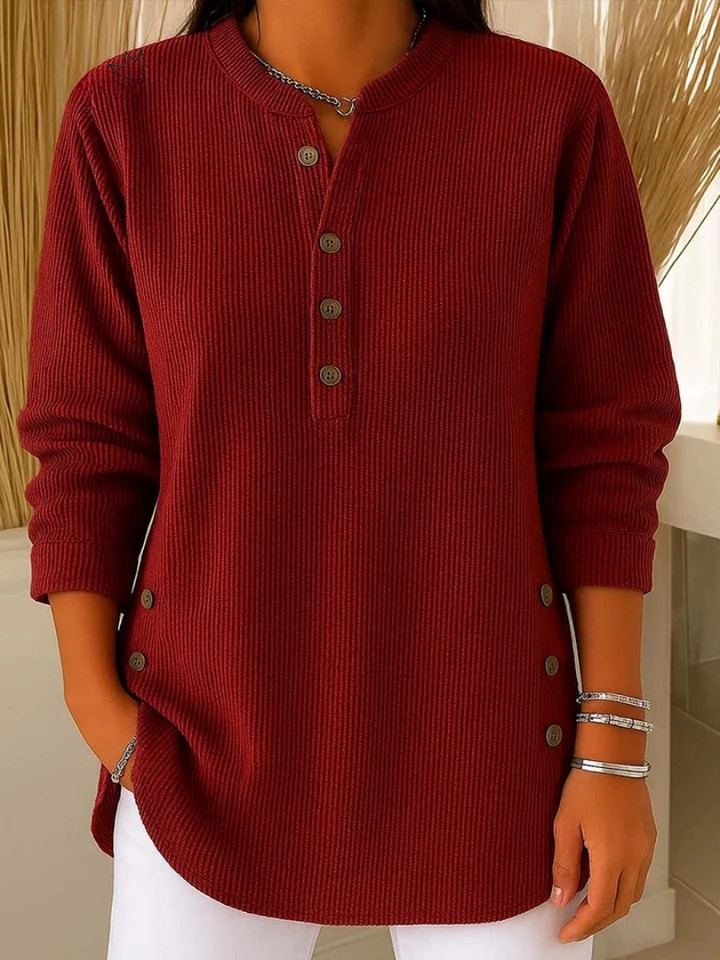 Eden | Henley Tunic with Button Detail