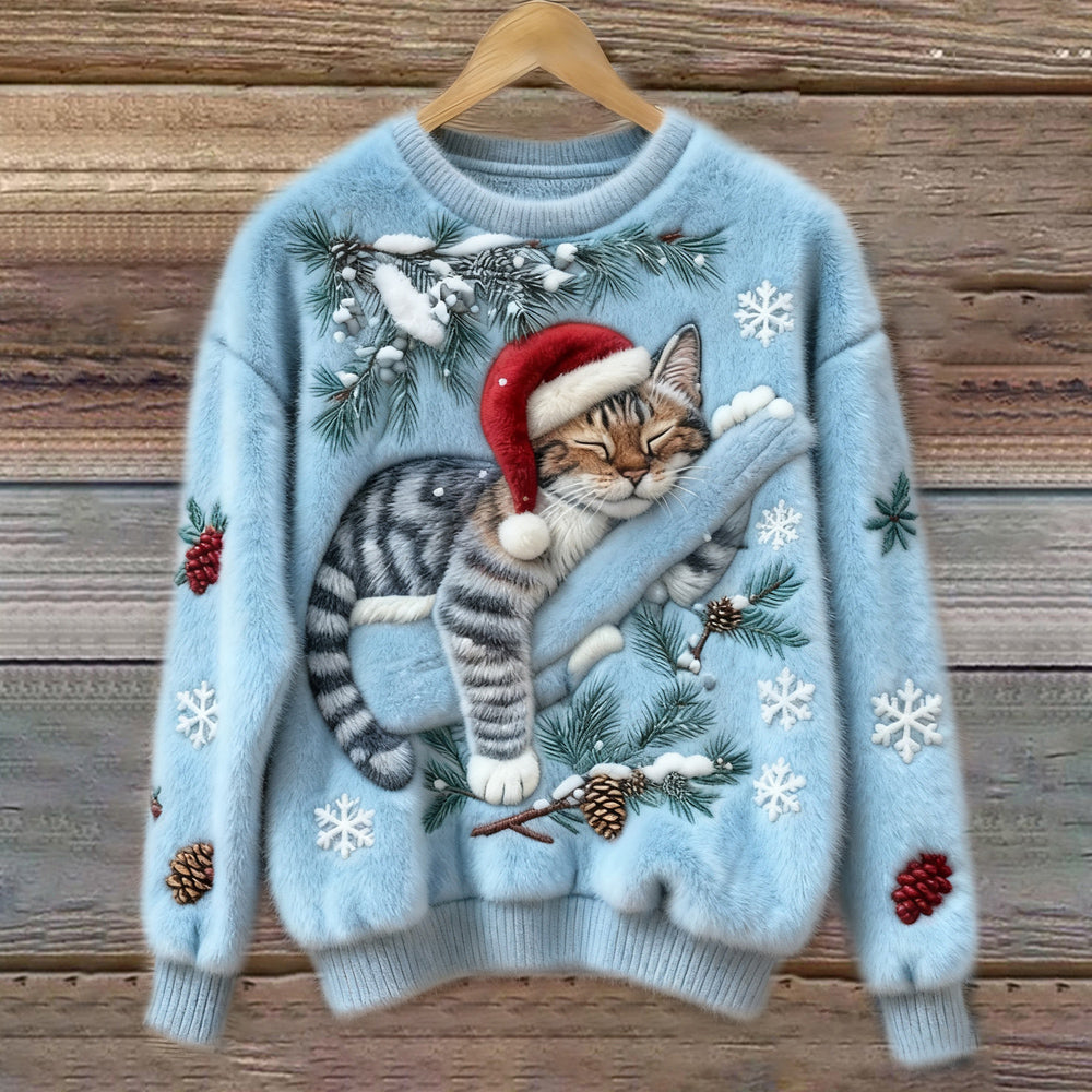 Tessa™ | Festive Cat Sweater for Christmas