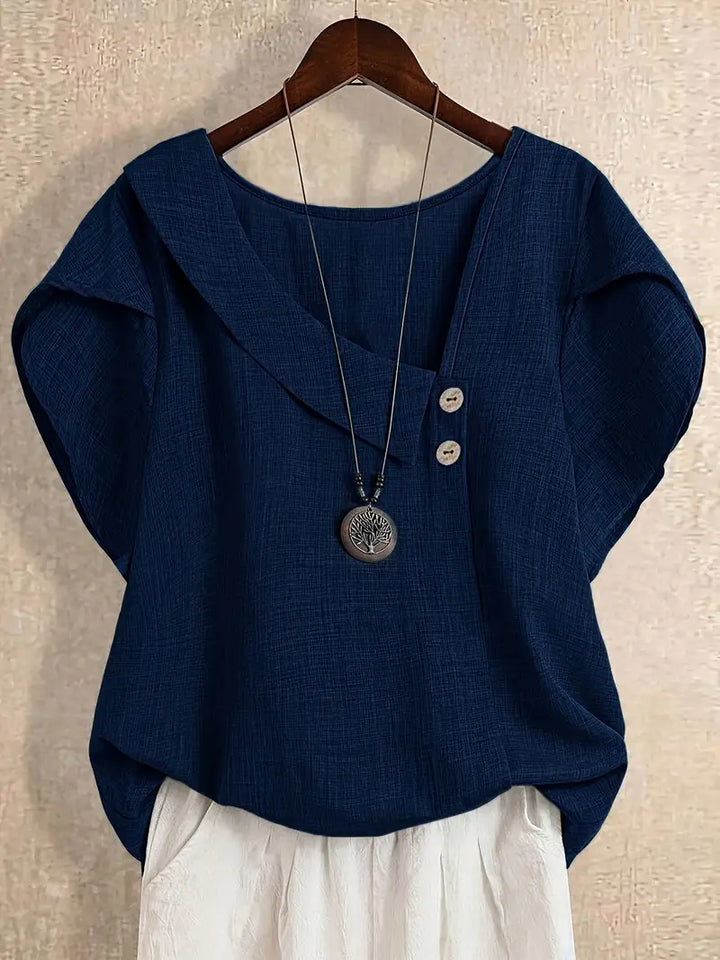 Marcelline | Asymmetrical Neckline Blouse