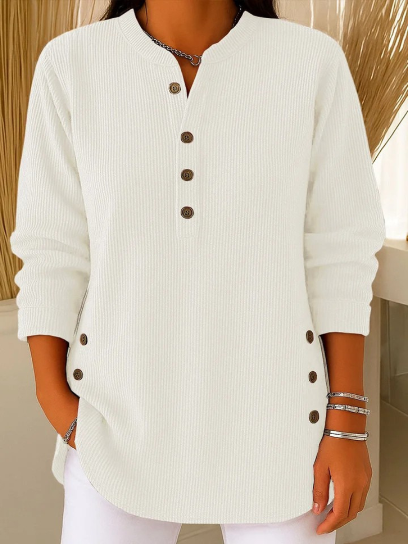 Eden | Henley Tunic with Button Detail