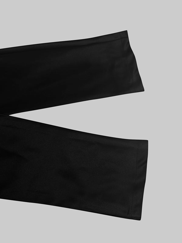 Long Sleeves Solid Color Round-Neck Midi Dresses