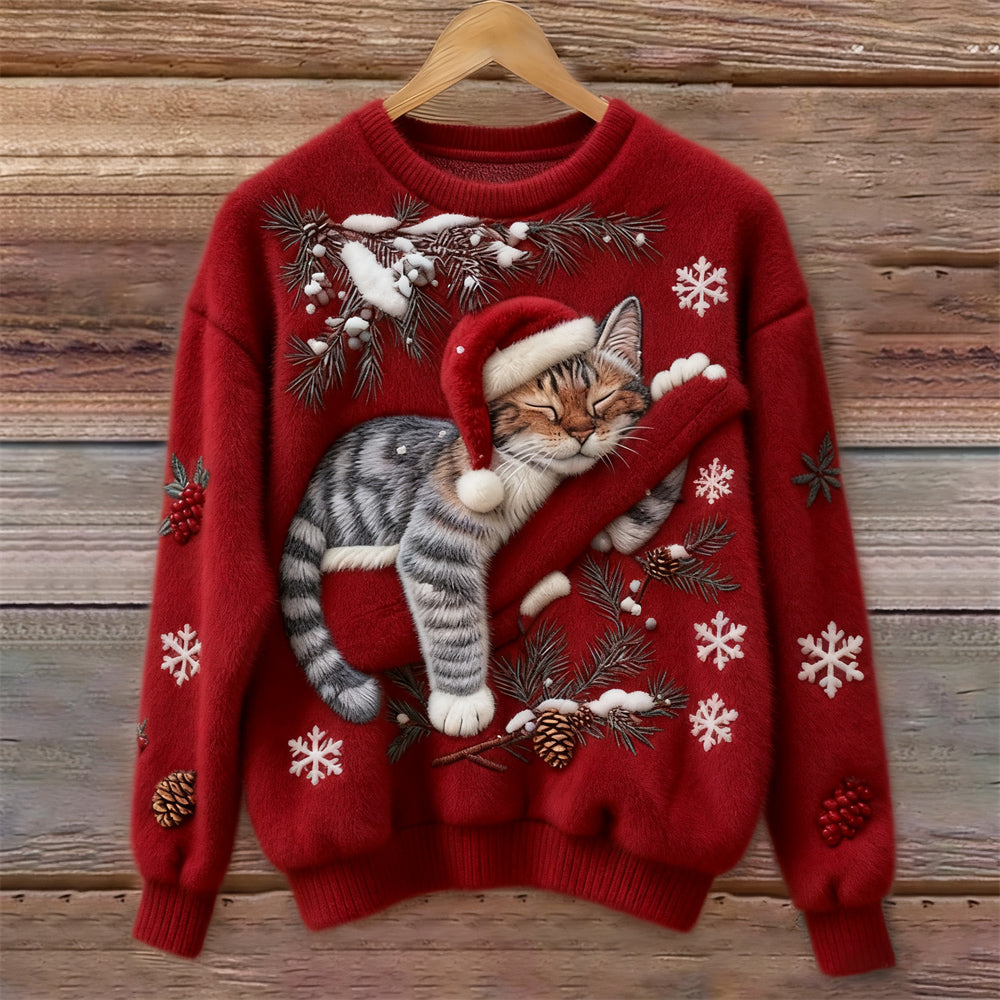 Tessa™ | Festive Cat Sweater for Christmas