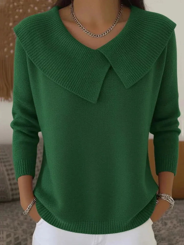 Odette | Sweater with Ribbed Collar
