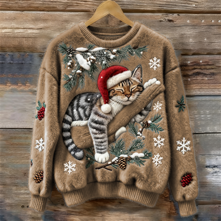 Tessa™ | Festive Cat Sweater for Christmas