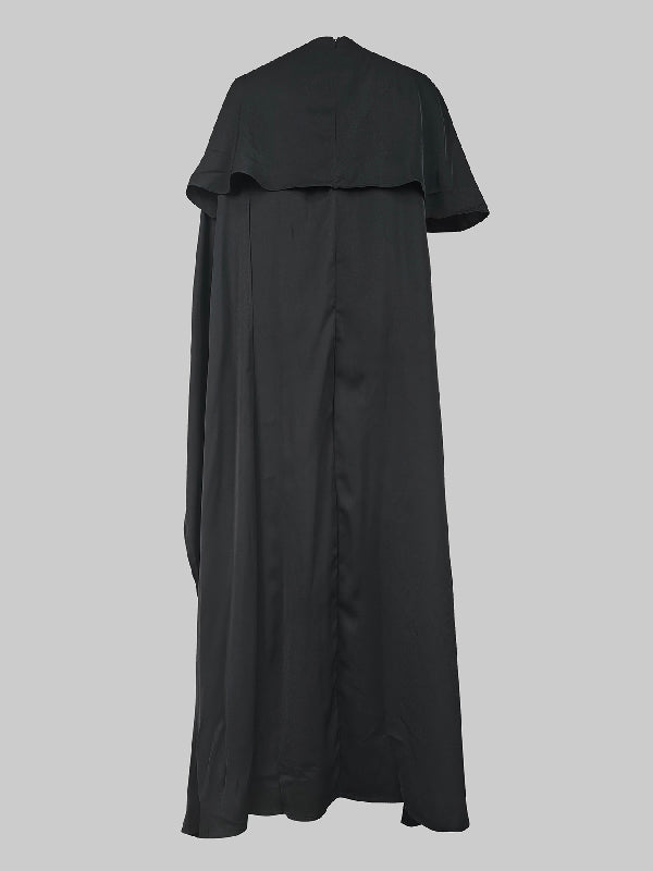 Flowy Asymmetric Solid Maxi Dresses