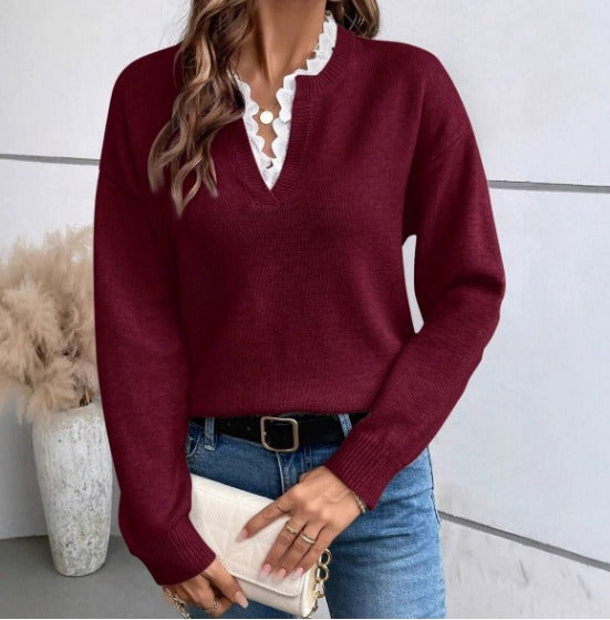 Carenza | Knitted Sweater with Lace