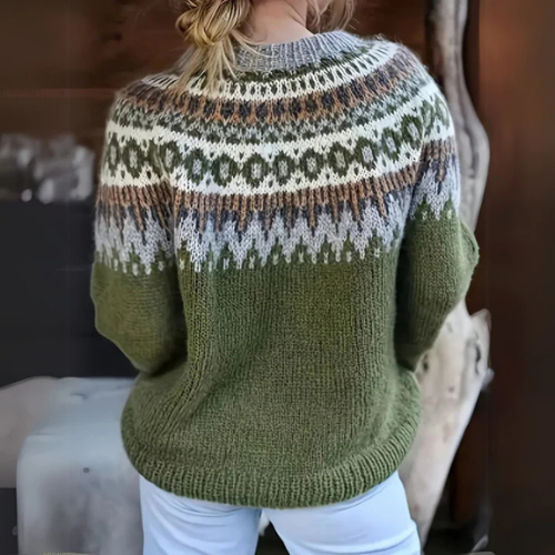 Elodie™ – Cozy Winter Patterned Sweater
