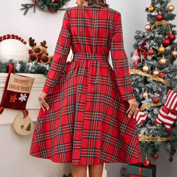 Holly | Tartan Check Shirt Dress