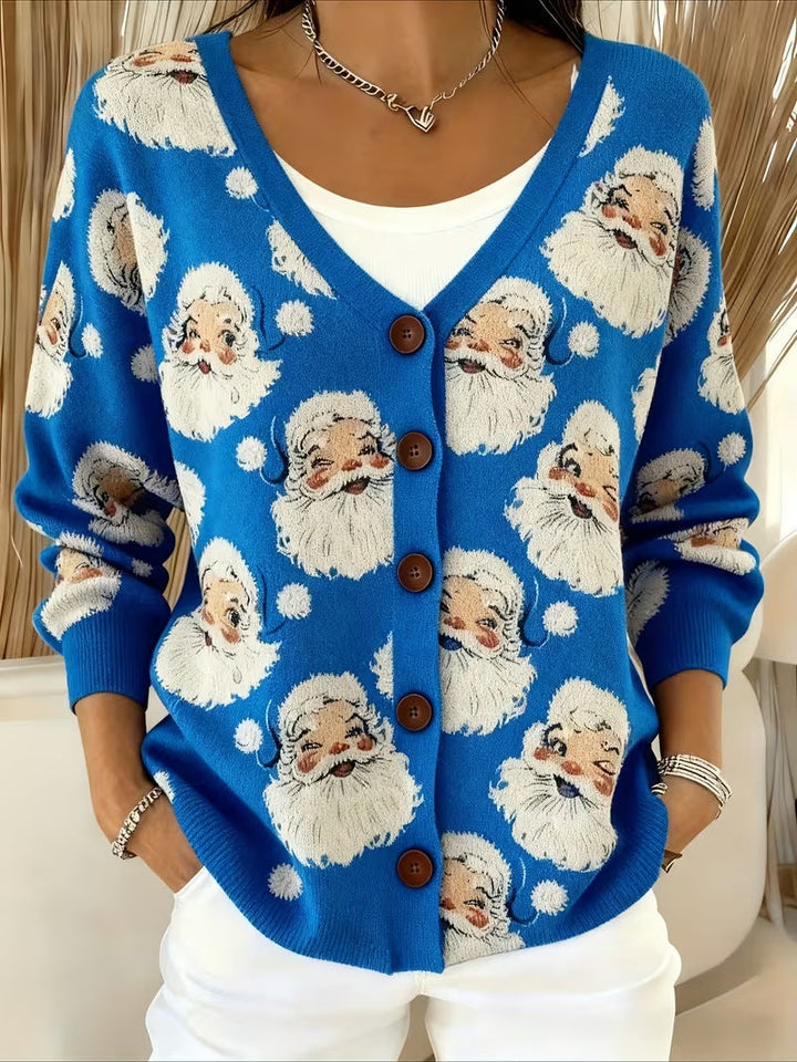 Tamara™ | Festive Santa Face Cardigan