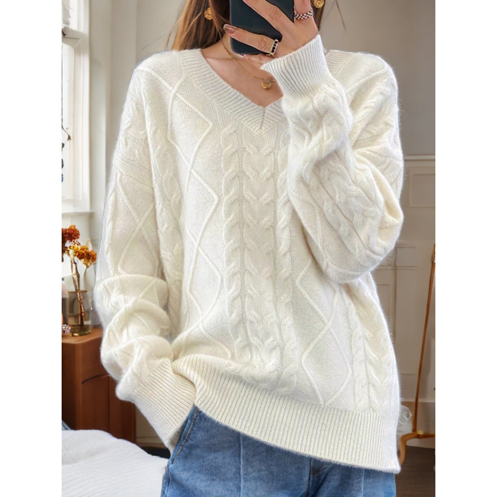 Astra | Scandinavian Style V-Neck Knit Sweater