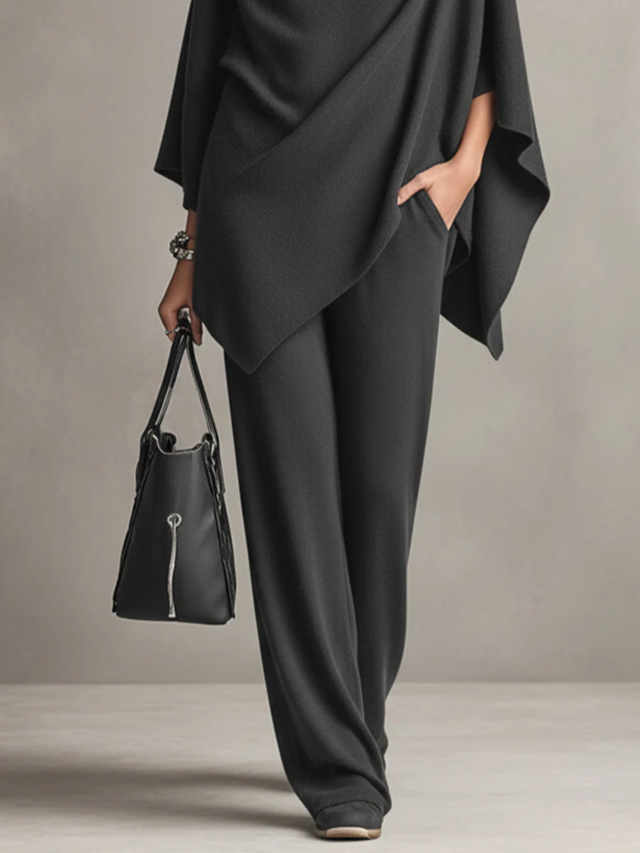 Monica™ | Elegant Drape Two-Piece Set