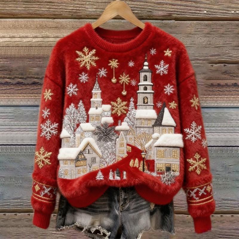 Tessa™ | Cozy Winter Village Christmas Sweater