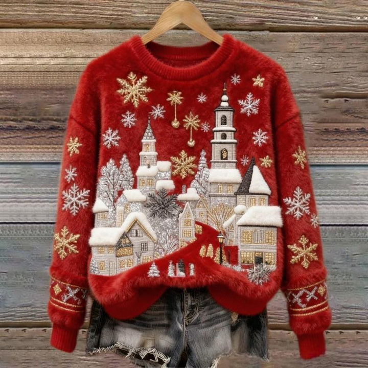 Tessa™ | Cozy Winter Village Christmas Sweater