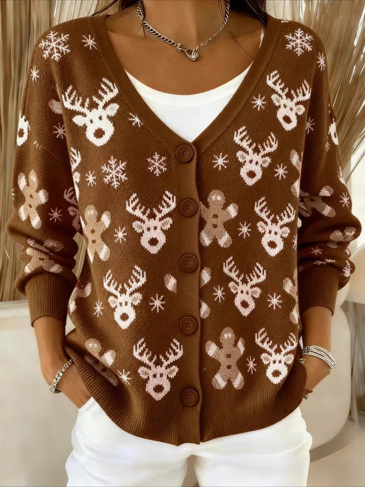 Tamara™ | Fair Isle Reindeer Cardigan