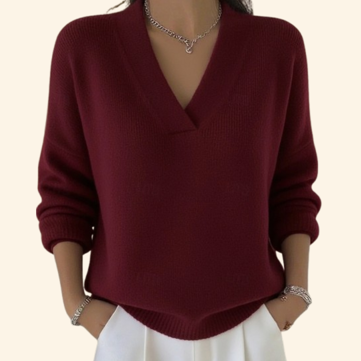 Faye | Cozy V-Neck Sweater