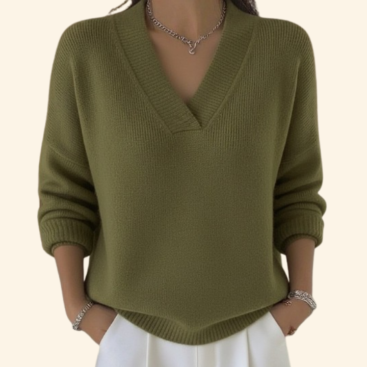 Faye | Cozy V-Neck Sweater