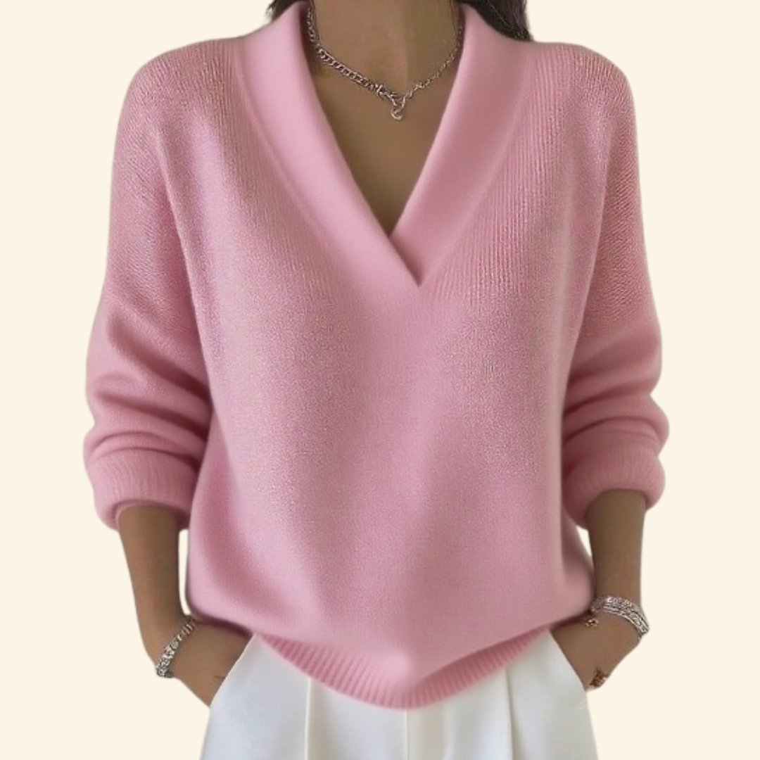 Faye | Cozy V-Neck Sweater