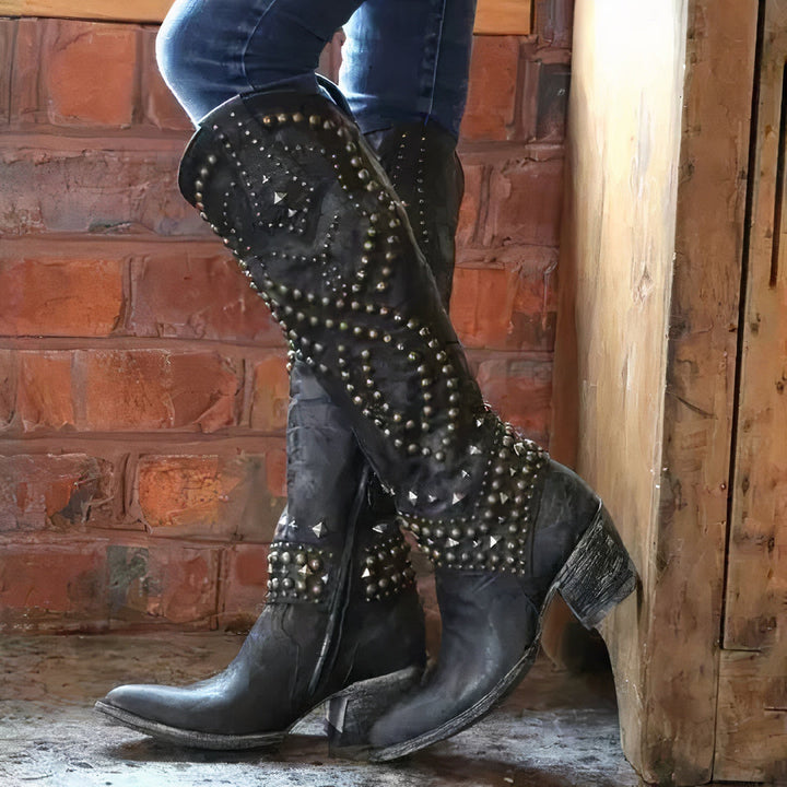 Seliora | Western Knee High Boots