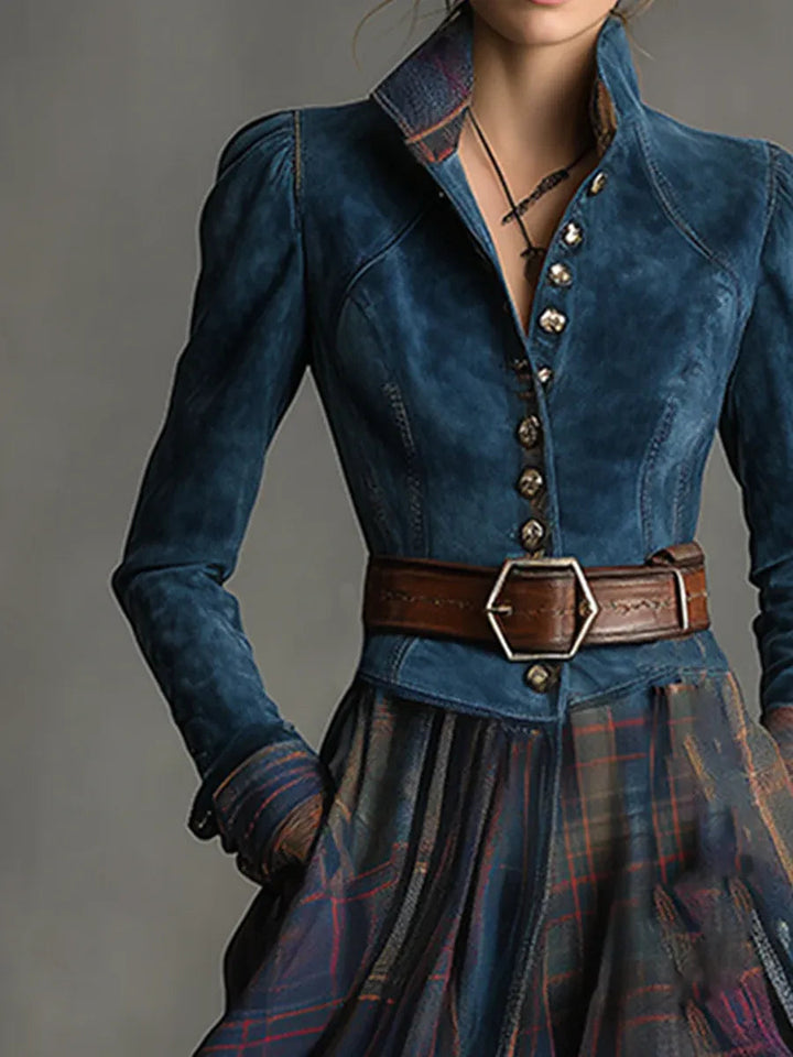 Seraphine | Vintage-Inspired Plaid Maxi Dress