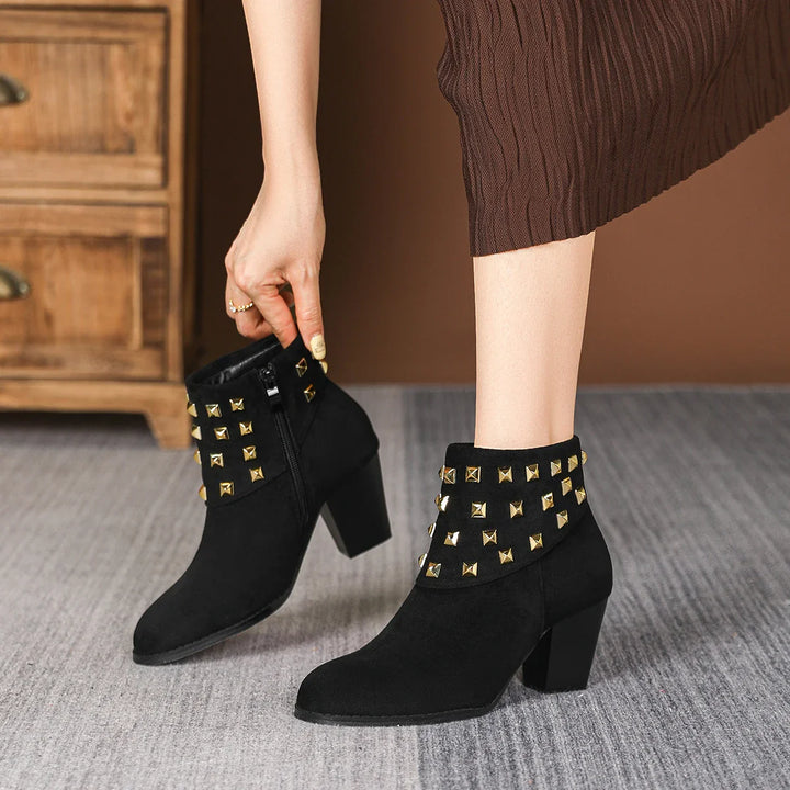 Corvella Studded Ankle Boots