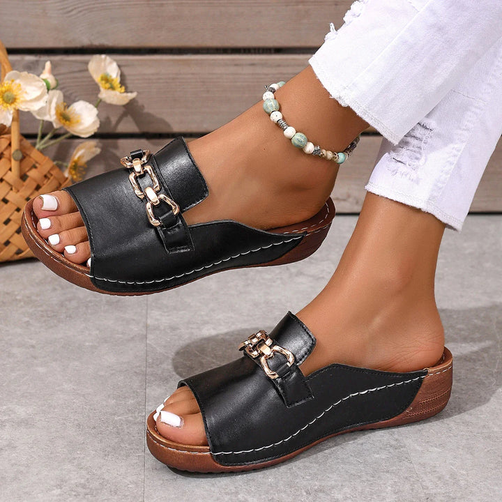 Cervina Chain Slide Sandals