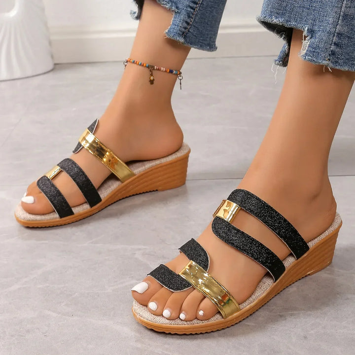 Liora Shimmer Sandals