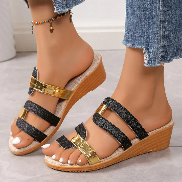 Liora Shimmer Sandals