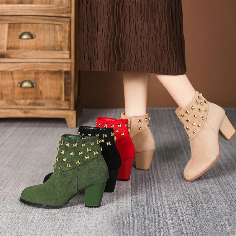 Corvella Studded Ankle Boots