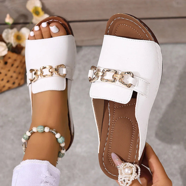 Cervina Chain Slide Sandals