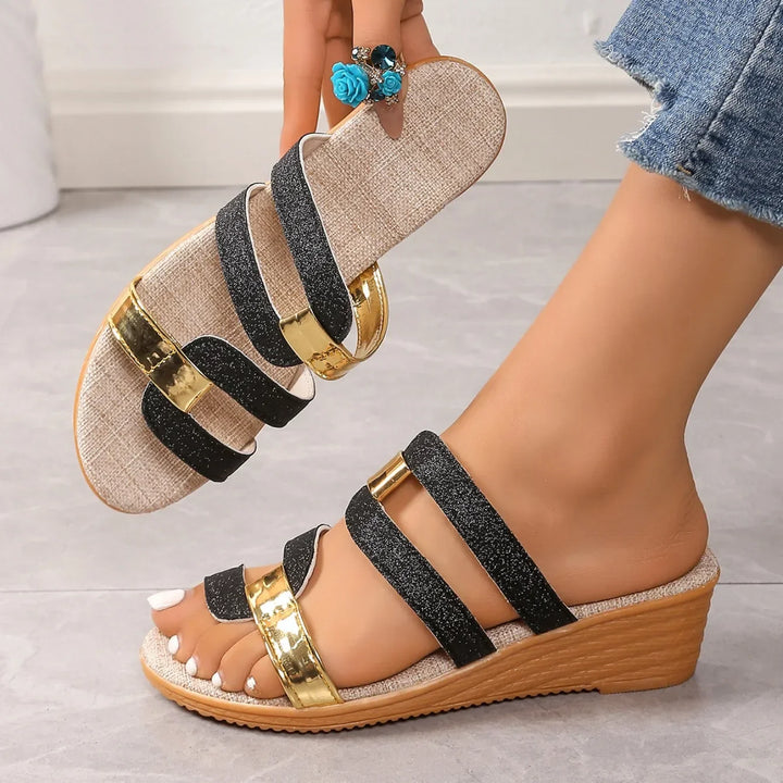 Liora Shimmer Sandals