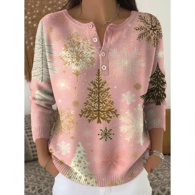 Brooke™ - Button-Embellished Christmas Sweater