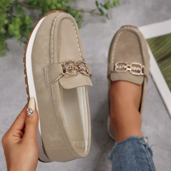Emma - Stylish Diamond-Accented Loafers