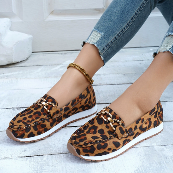 Everly - Leopard-Patterned Loafers