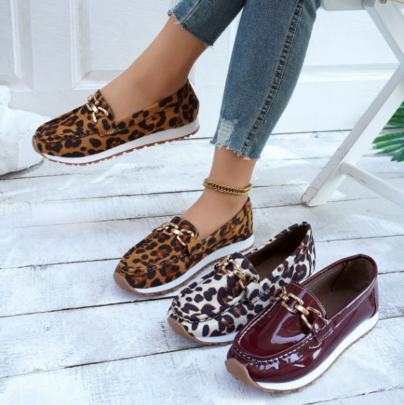 Everly - Leopard-Patterned Loafers