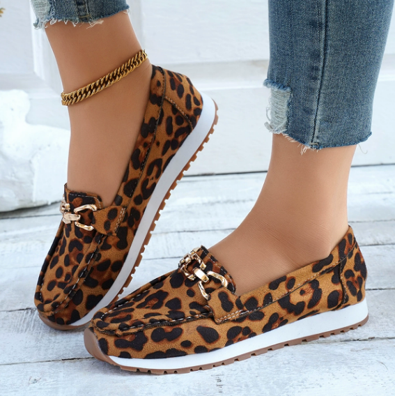 Everly - Leopard-Patterned Loafers