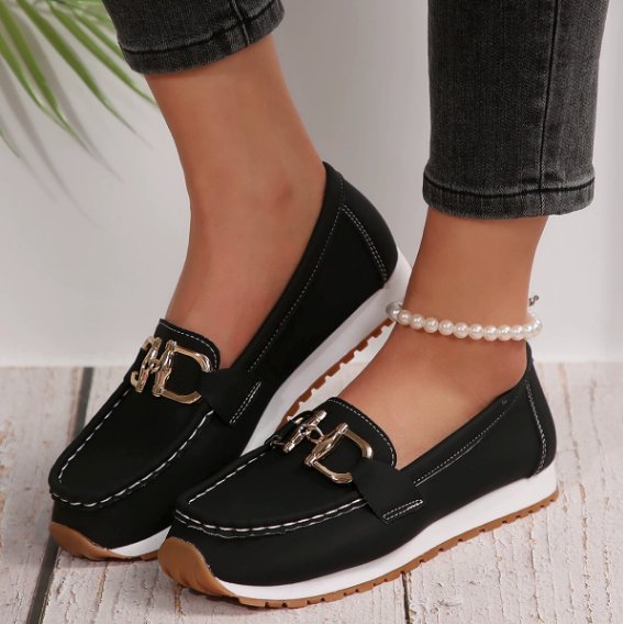 Estelle - Vibrant Buckle Loafers