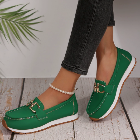 Estelle - Vibrant Buckle Loafers