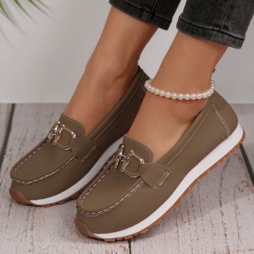 Estelle - Vibrant Buckle Loafers