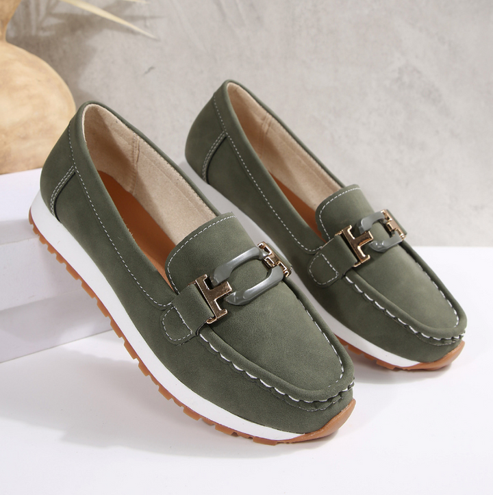 Emelia - Premium Chain-Detail Loafers