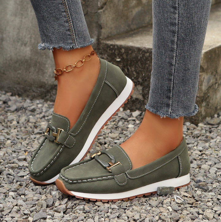 Emelia - Premium Chain-Detail Loafers